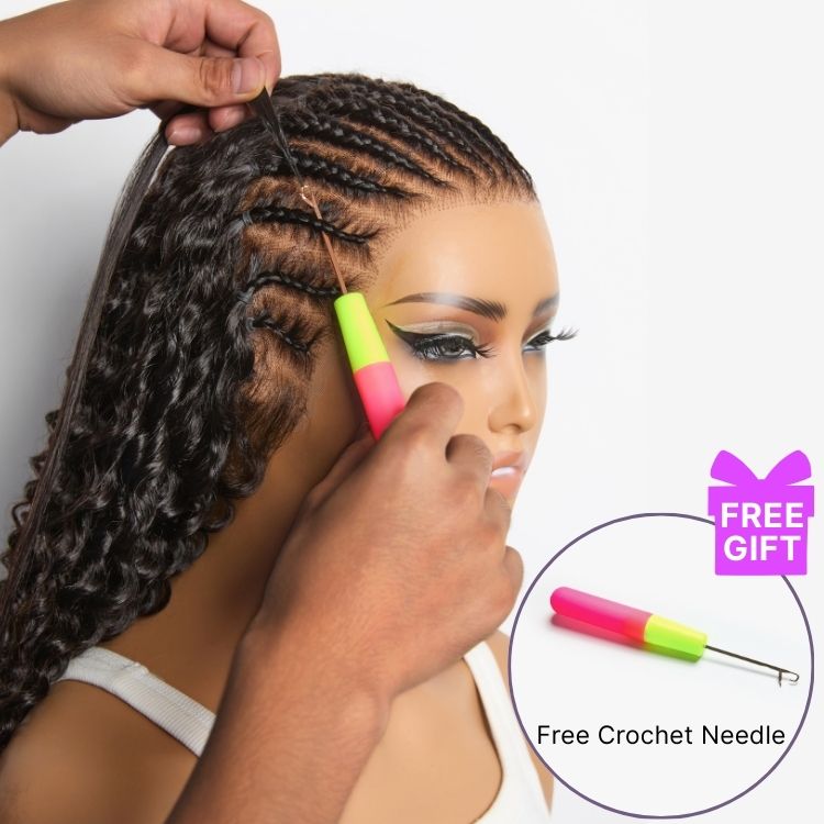Readitress™ Pre-Separated Feather Crochet Human Hair for Miracle Knots Boho Braids | Silky Straight Protective Style (Free Gifts Included) - US Only