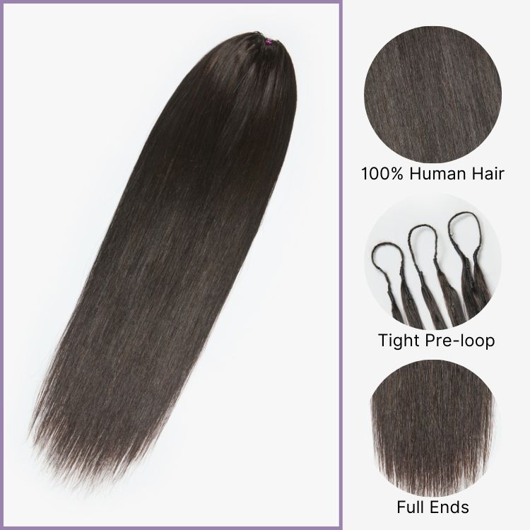 Readitress™ Pre-Separated Feather Crochet Human Hair for Miracle Knots Boho Braids | Silky Straight Protective Style (Free Gifts Included) - US Only