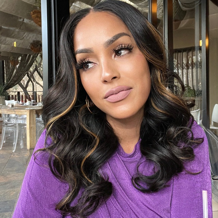 Blonde Piece Highlights Loose Wave Glueless 5x5 Closure HD Lace Wig | Large & Small Cap Size