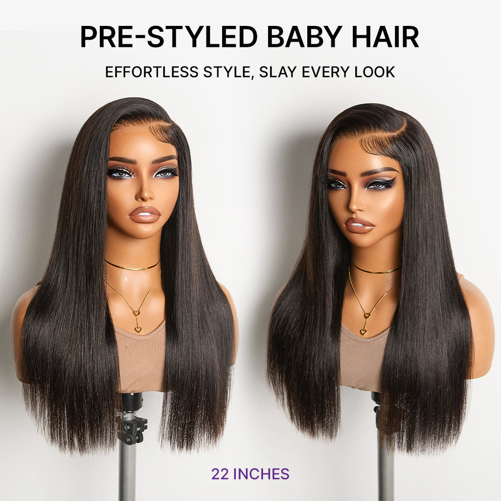 New Customers Only | Luvme All-Day Comfort Wig 180% / 250% Density Bone Straight with Baby Hair PartingMax Glueless 7x6 Closure HD Lace Wig Pre-Cut Lace