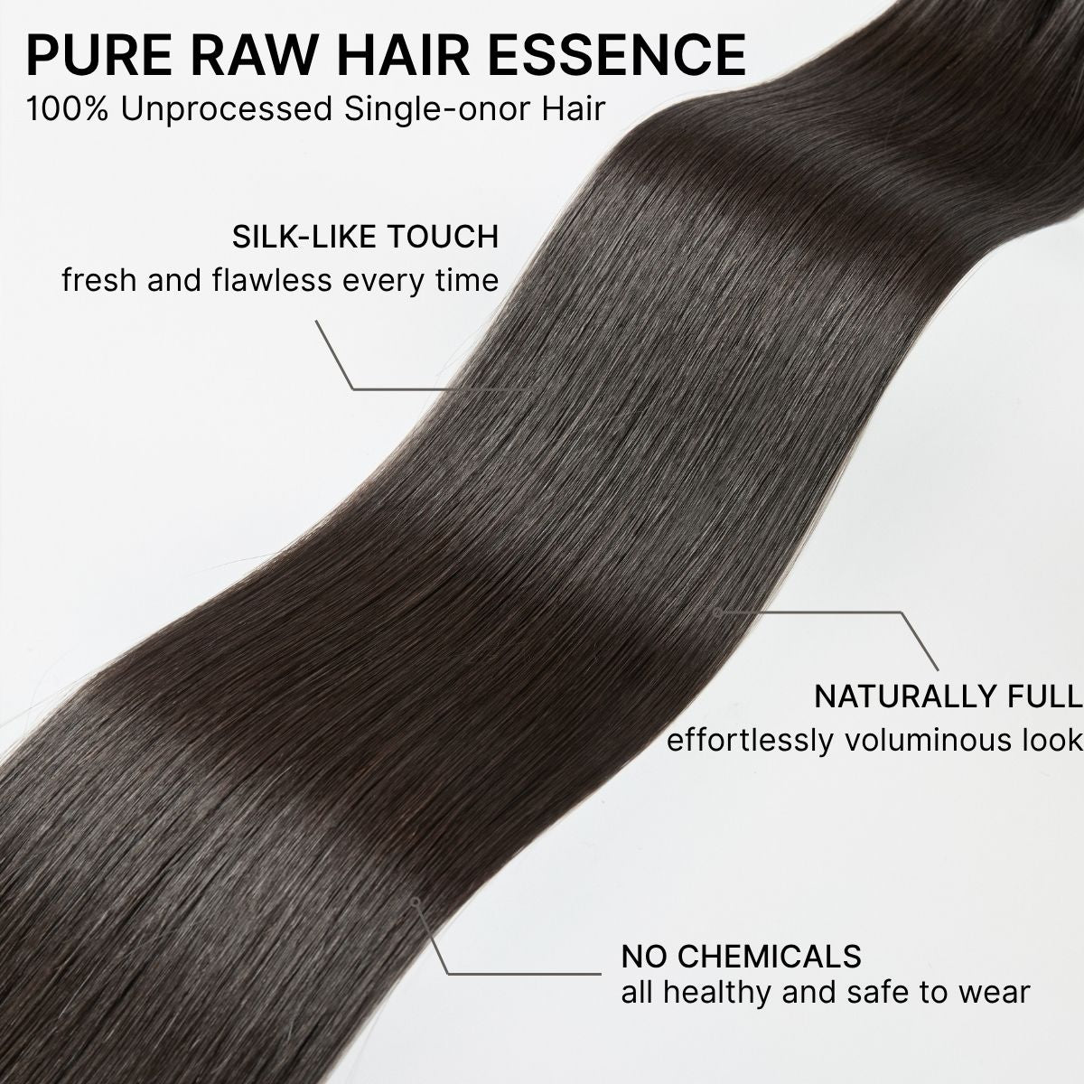 RawMagic Luxe Bundles -  Silky Straight 100% Virgin Human Hair Bundles