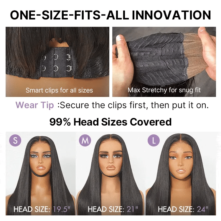 New Customers Only | Luvme All-Day Comfort Wig 180% / 250% Density Bone Straight with Baby Hair PartingMax Glueless 7x6 Closure HD Lace Wig Pre-Cut Lace