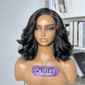Outlet | Natural Black Minimalist Lace Body Wave Glueless Wig 100% Human Hair Pre-cut Lace