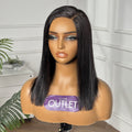 Outlet | Natural Black Glueless Minimalist Lace Bob Wig Pre-cut Lace 100% Human Hair