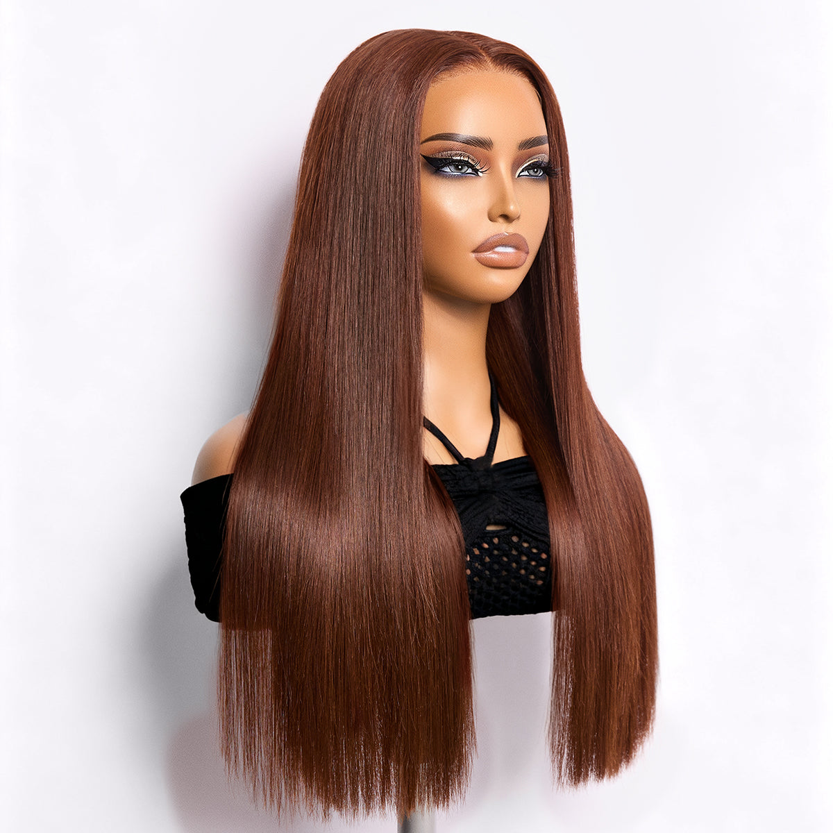 Eliana | RawMagic -  Chocolate Brown Silky Straight 5x5 Closure HD Lace Glueless Wig 100% Human Hair