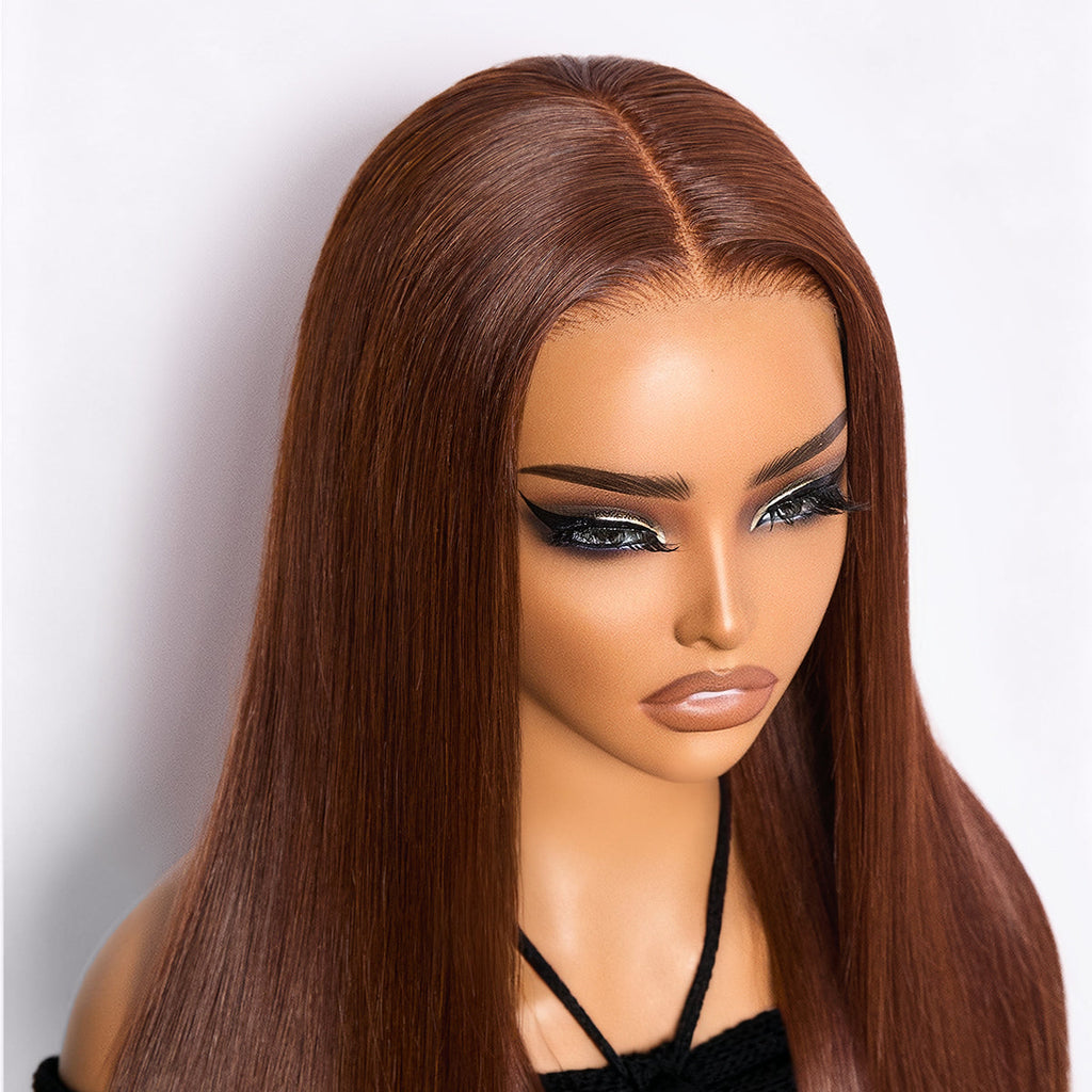 Eliana | RawMagic -  Chocolate Brown Silky Straight 5x5 Closure HD Lace Glueless Wig 100% Human Hair