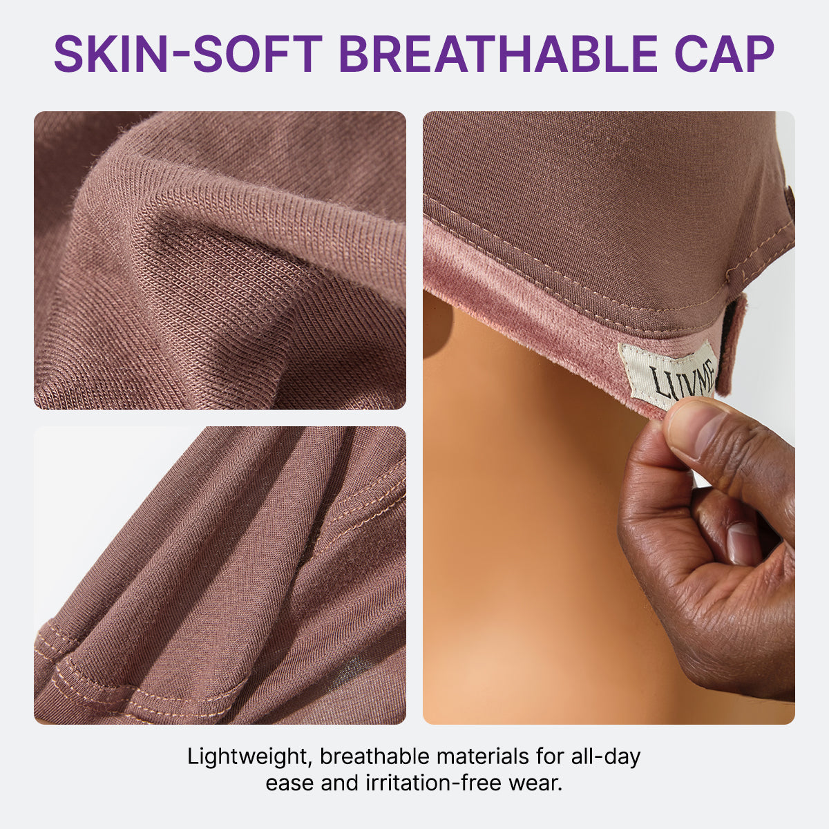 LUVME Wig Cap 2.0 – Adjustable, Skin-Friendly, Easy-Fit Velcro Design