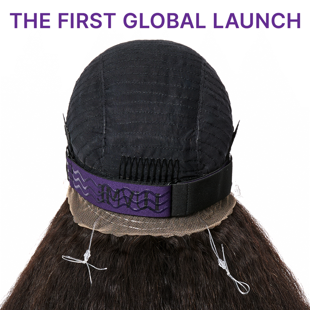 MyOwn-Fit™ 360 HD Lace Kinky Straight Wig Flexi-Fit Invisi Drawstring Cap & Pre-Cut Lace