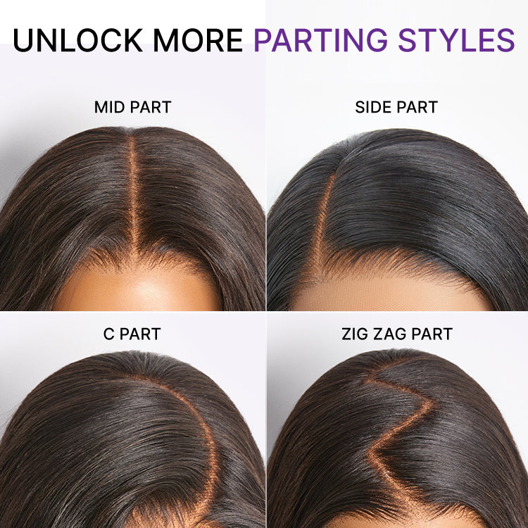 MyOwn-Fit™ PartingMax Glueless Wig 180% Density Light Yaki Body Wave 7x6 Closure HD Lace Wig Flexi-Fit Invisi Drawstring Cap & Pre-Cut Lace