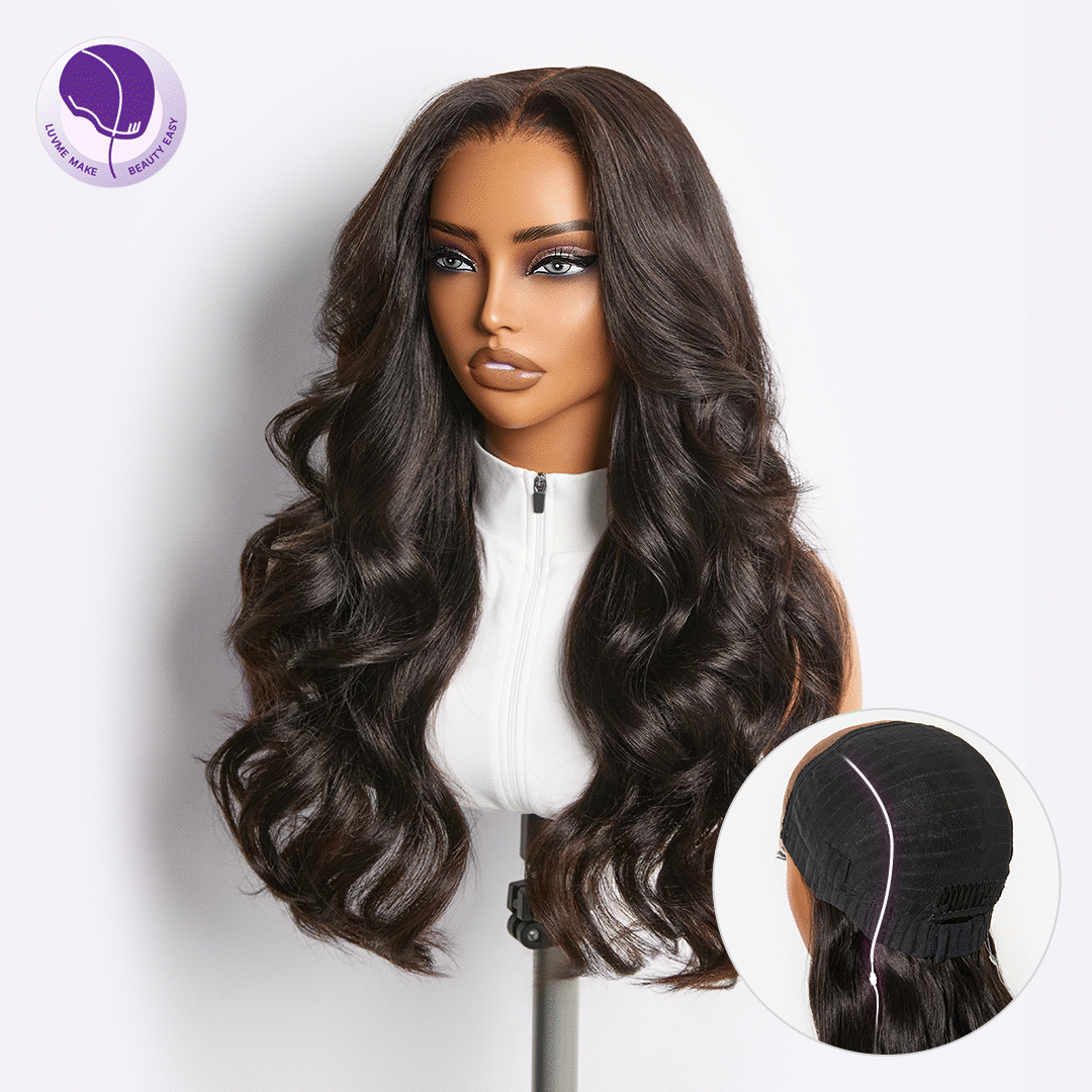 MyOwn-Fit™ PartingMax Glueless Wig 180% Density Light Yaki Body Wave 7x6 Closure HD Lace Wig Flexi-Fit Invisi Drawstring Cap & Pre-Cut Lace