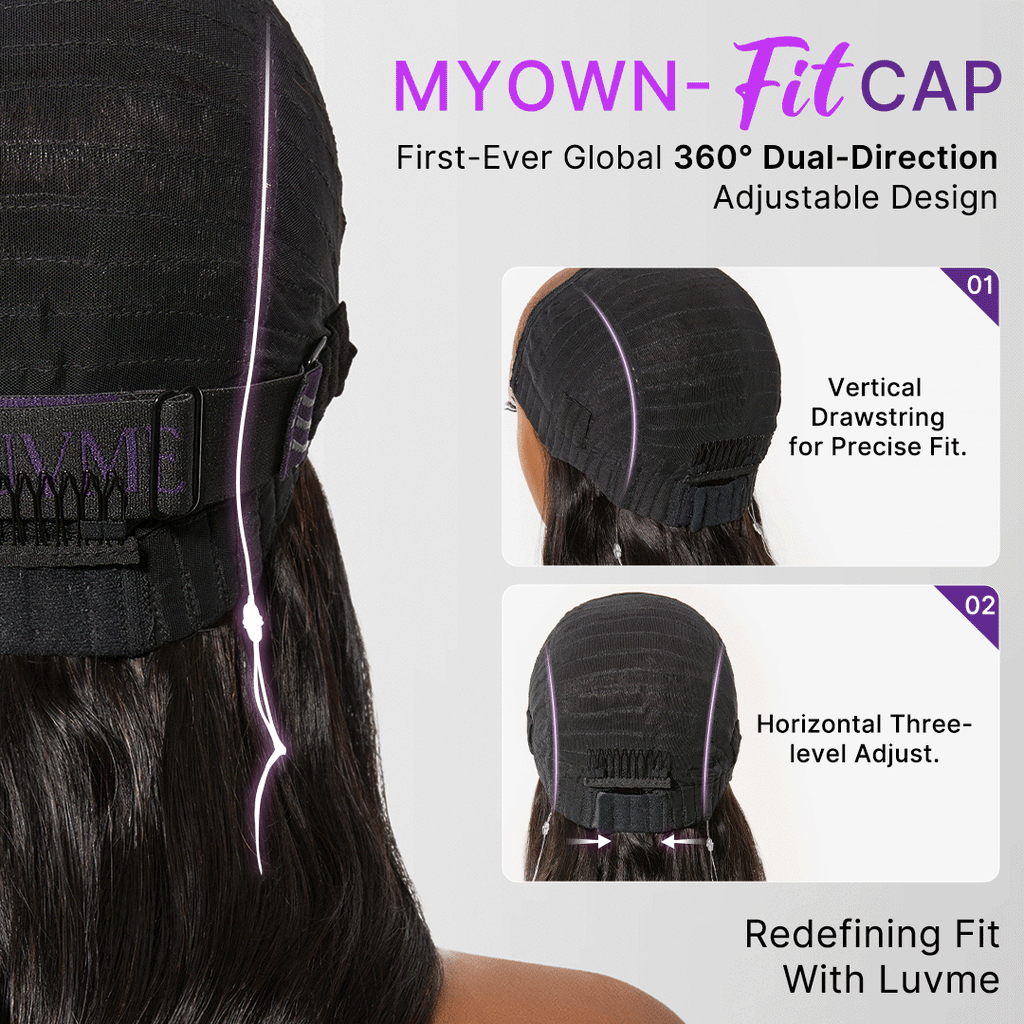 MyOwn-Fit™ PartingMax Glueless Wig 180% Density Light Yaki Body Wave 7x6 Closure HD Lace Wig Flexi-Fit Invisi Drawstring Cap & Pre-Cut Lace