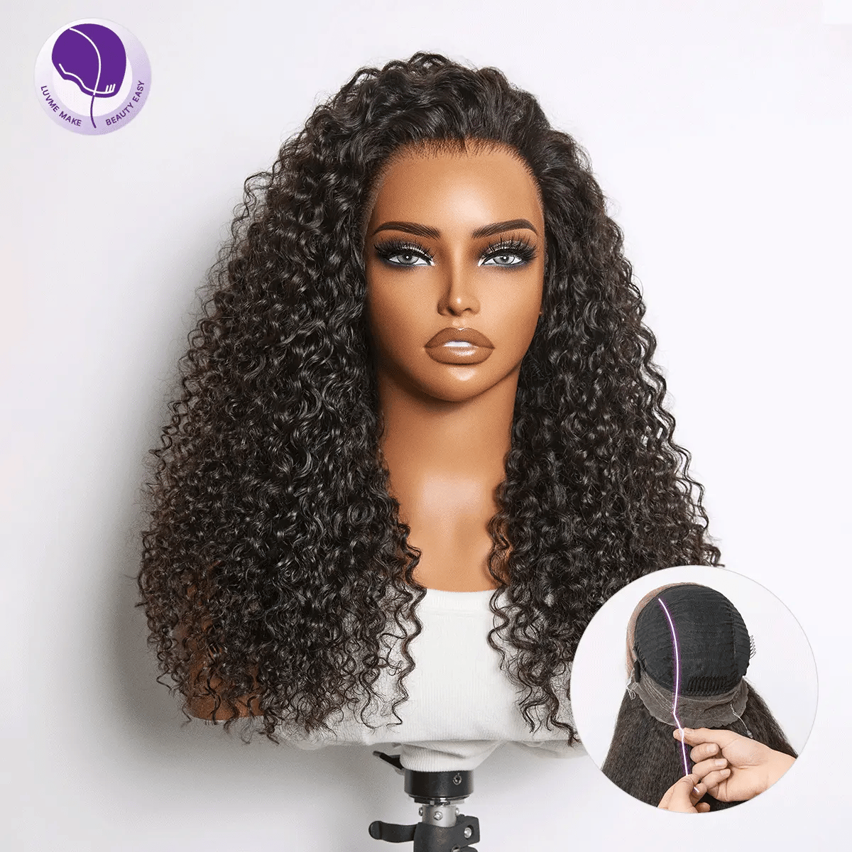 MyOwn-Fit™ 360 HD Lace Free Parting Water Wave Wig Flexi-Fit Invisi Drawstring Cap & Pre-Cut Lace
