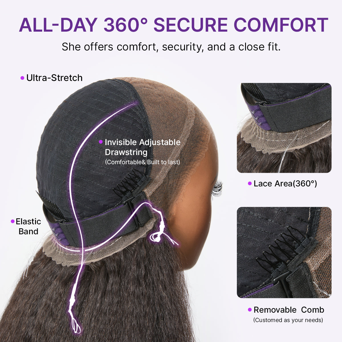 VIP ONLY | 360 HD Lace Free Parting Water Wave Wig Flexi-Fit Invisi Drawstring Cap & Pre-Cut Lace