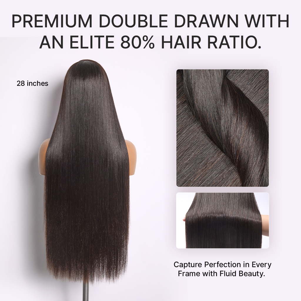 MyOwn-Fit™ PartingMax Glueless Personalized Comfort Wig 250% Density Bone Straight with Baby Hair 7x6 Closure HD Lace Wig Pre Cut & Plucked & Bleached Ready to Go