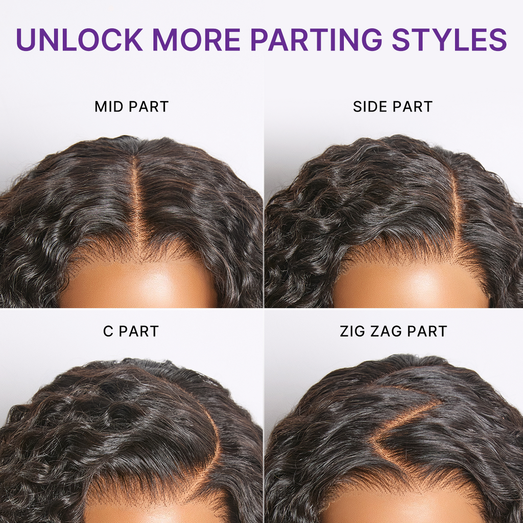 Luvme All-Day Comfort Wig 200% Density Deep Wave Glueless 7x6 Closure HD Lace Human Hair Wig Pre-Cut Lace