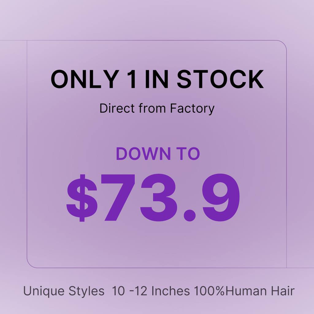 Outtlet | One-piece-only | 10 inches to 12 inches | Short Wig | Lace Wig | No Code Needed | US ONLY