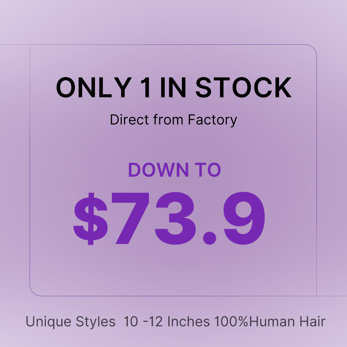 Outtlet | One-piece-only | 10 inches to 12 inches | Short Wig | Lace Wig | No Code Needed | US ONLY