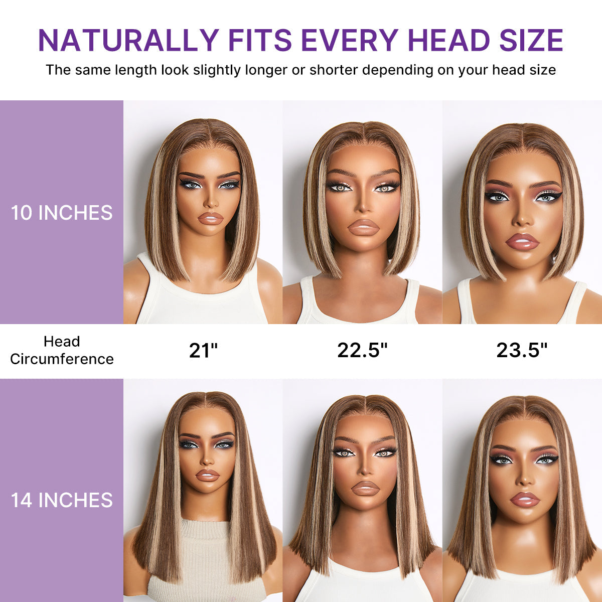 Ash Blonde Highlight Glueless 5x5 HD Closure Lace Bob Wig Pre-Cut Lace Flexi-Fit Drawstring Cap
