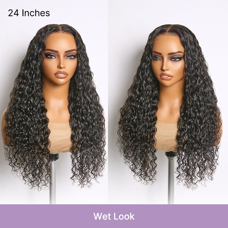 Luvme All-Day Comfort Wig 180% Density Soft & Full Water Wave Glueless 7x6 Closure HD Lace Human Hair Wig Pre-Cut Lace