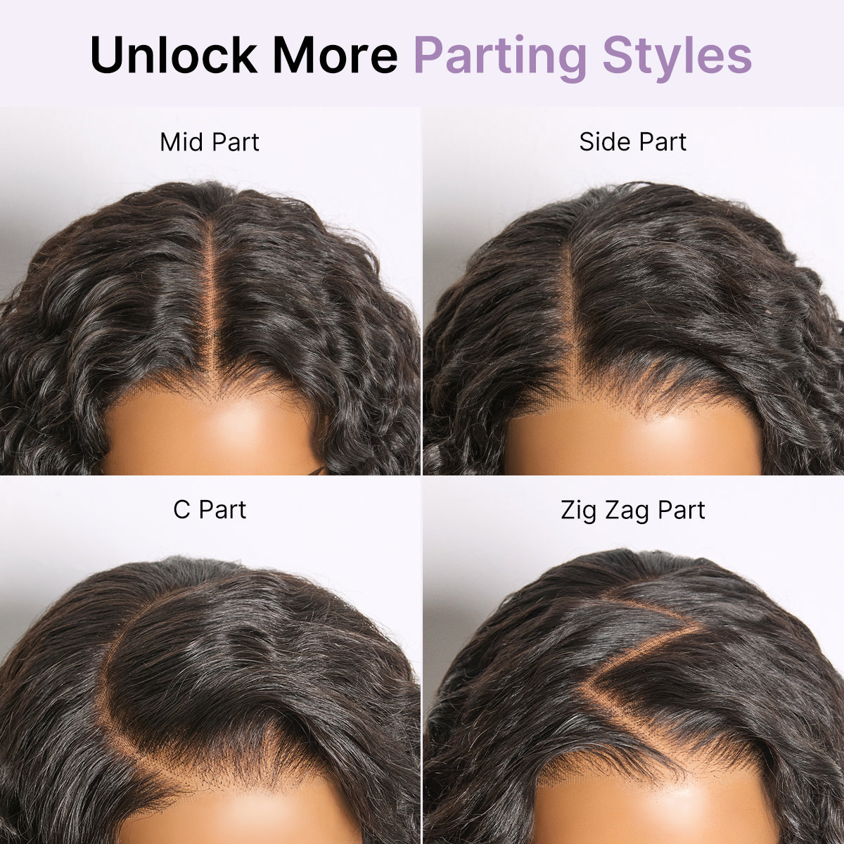Luvme All-Day Comfort Wig 180% Density Soft & Full Water Wave Glueless 7x6 Closure HD Lace Human Hair Wig Pre-Cut Lace