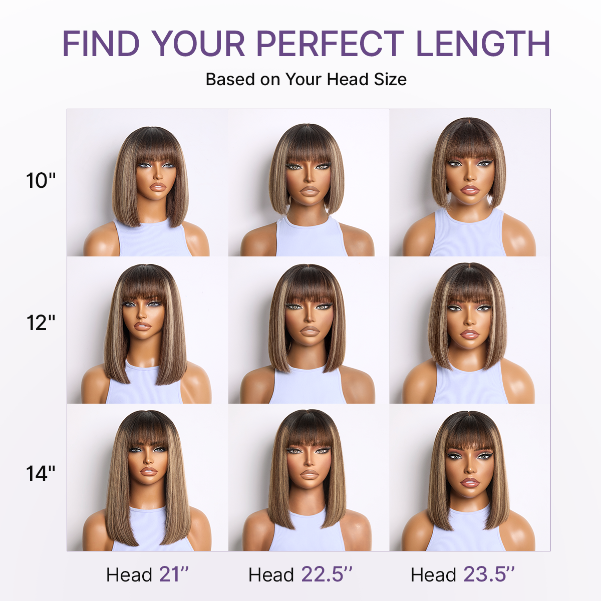 Beginner Friendly Honey Blonde Highlight Yaki Blunt Cut Bob Glueless Minimalist Lace Bob Wig with Bangs