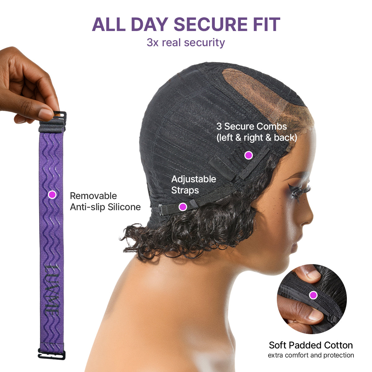 New Customers Only | Water Wave Pixie Cut Water Wave Glueless Minimalist HD Lace Short Curly Wig