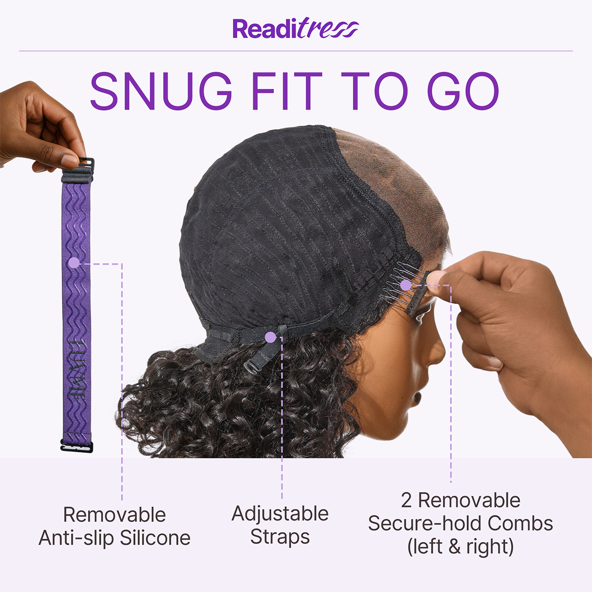 Readitress™ Boho Braids Deep Curly Glueless 5x5 Closure Lace with Braided Top Human Hair Wig Pre-Cut Lace