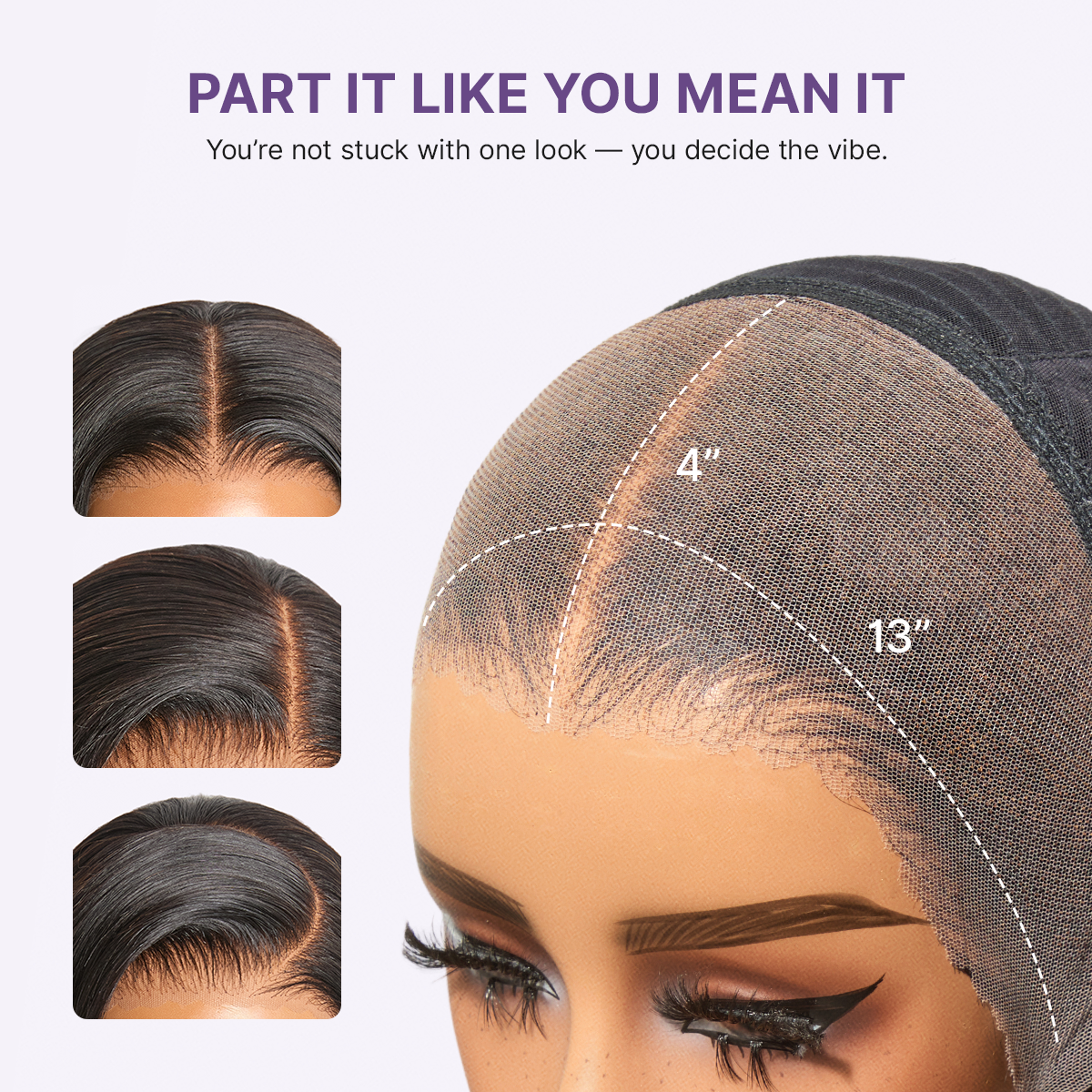 PreMax Super Natural Hairline Face-Framing Layered Cut Silky Straight Glueless 13x4 Frontal Lace Wig Human Hair Pre-Cut Lace