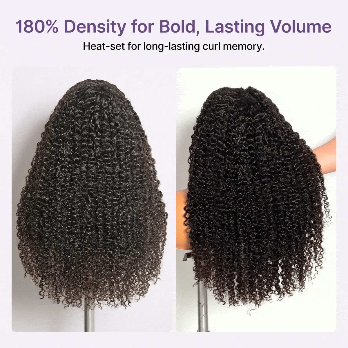 True Scalp Burmese Curly V Part Glueless Human Hair Wig Flexi-Fit Drawstring