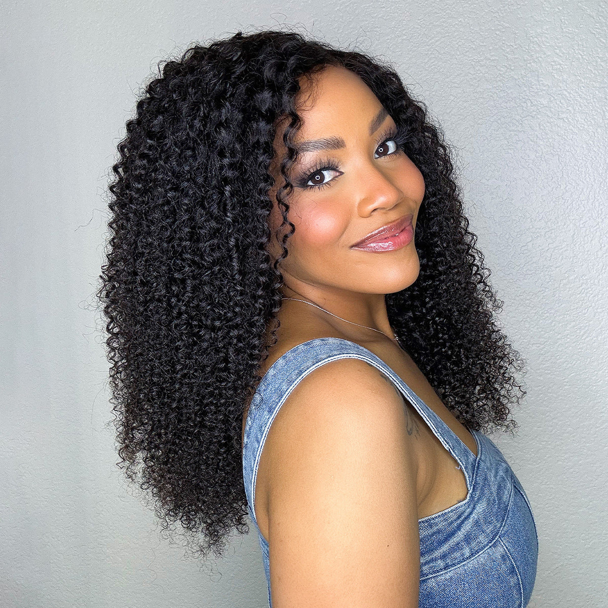 180% Density Kinky Curly PartingMax Glueless 7x6 Closure HD Lace Wig Pre-Cut Lace Flexi-Fit Drawstring Cap
