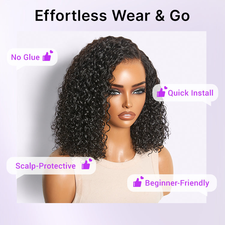 180% Density Kinky Curly PartingMax Glueless 7x6 Closure HD Lace Wig Pre-Cut Lace Flexi-Fit Drawstring Cap