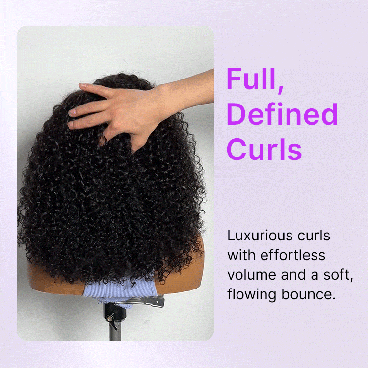 180% Density Kinky Curly PartingMax Glueless 7x6 Closure HD Lace Wig Pre-Cut Lace Flexi-Fit Drawstring Cap