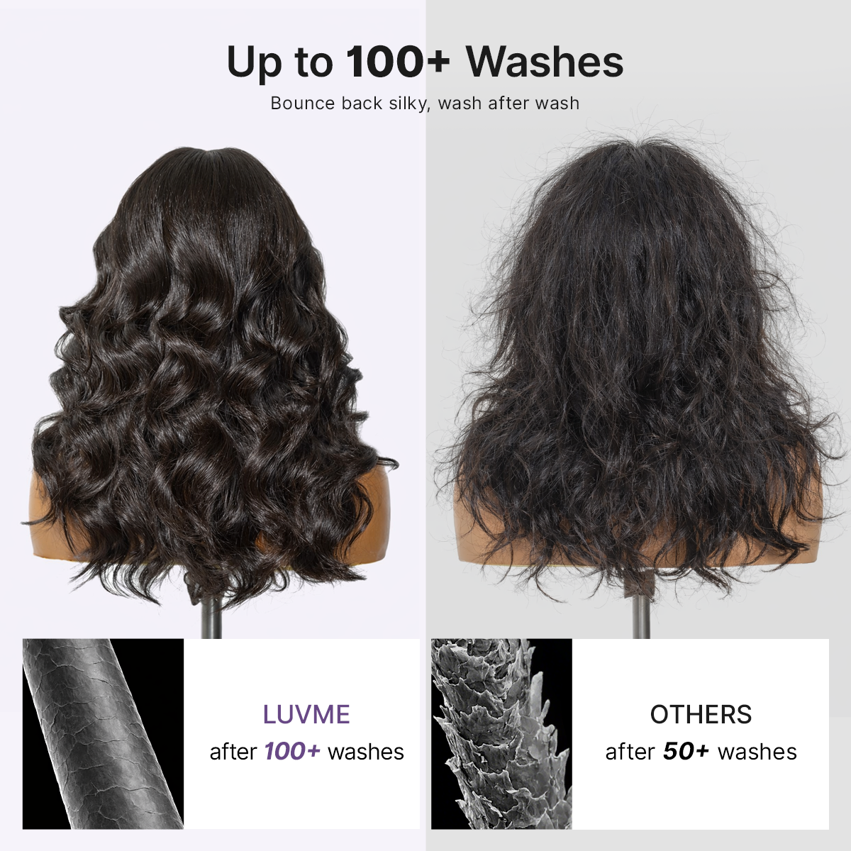 Vanessa | RawMagic - Natural Black Layered Cut Loose Body Wave Glueless 5x5 Closure HD Lace 100% Human Hair Wig