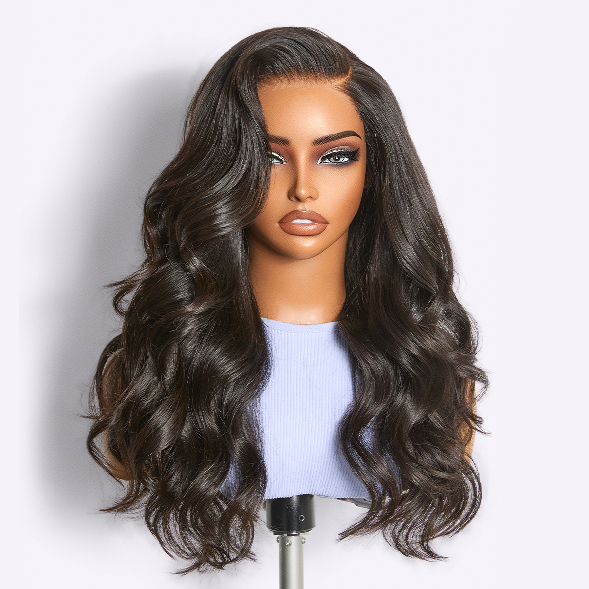Vanessa | RawMagic - Natural Black Layered Cut Loose Body Wave Glueless 5x5 Closure HD Lace 100% Human Hair Wig