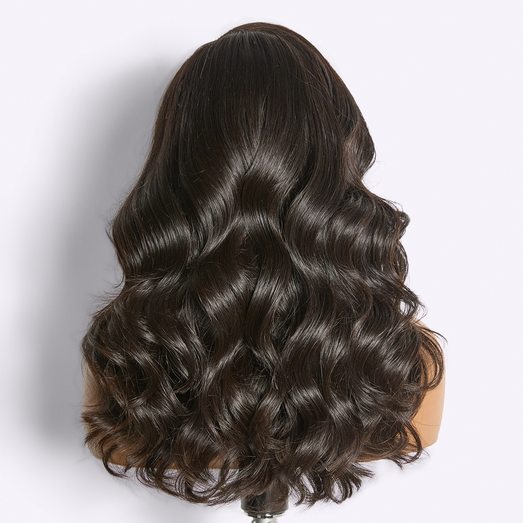 Vanessa | RawMagic - Natural Black Layered Cut Loose Body Wave Glueless 5x5 Closure HD Lace 100% Human Hair Wig
