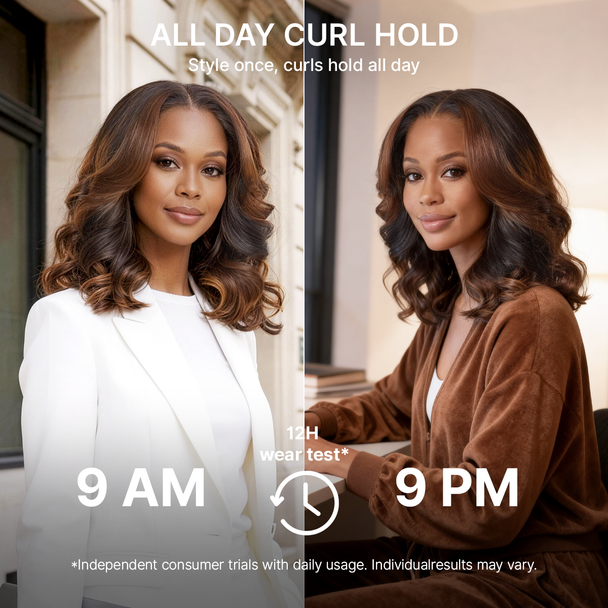 Luvme All-Day Curl Hold™ Premier Grade Hair Ombre Brown Body Wave CuticleAlign™ PartingMax Glueless 7x6 HD Lace Wig Pre-Cut Lace