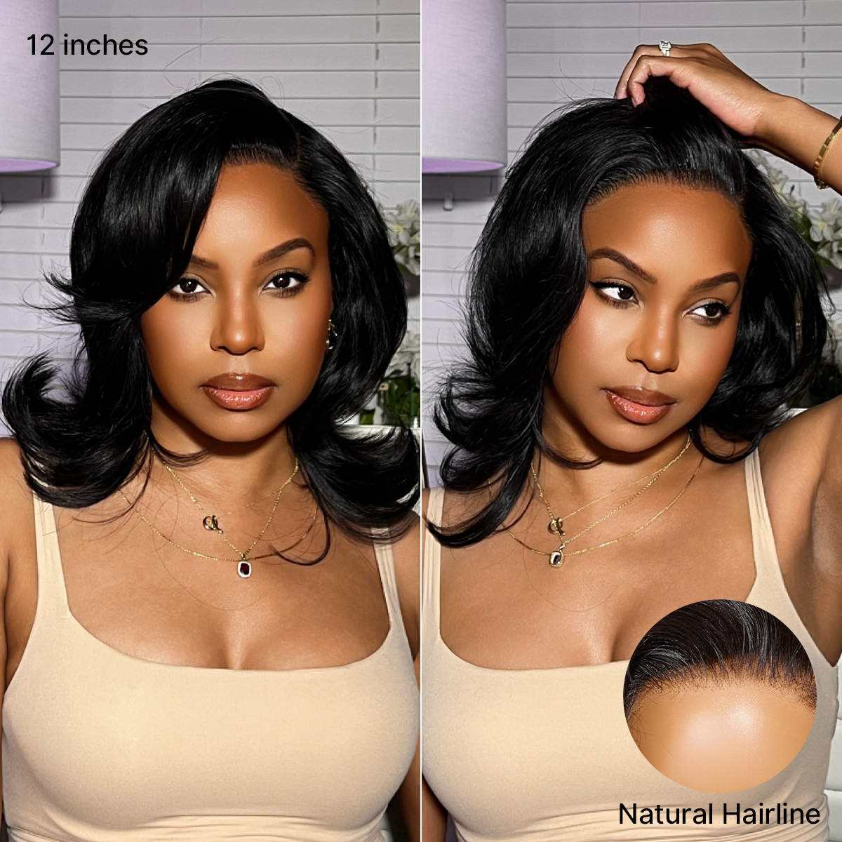 Luvme Hair-Effortlessly Chic Butterfly Cut Layered Wavy Glueless HD Minimalist Lace Short Wig