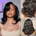 Luvme Hair-Effortlessly Chic Butterfly Cut Layered Wavy Glueless HD Minimalist Lace Short Wig