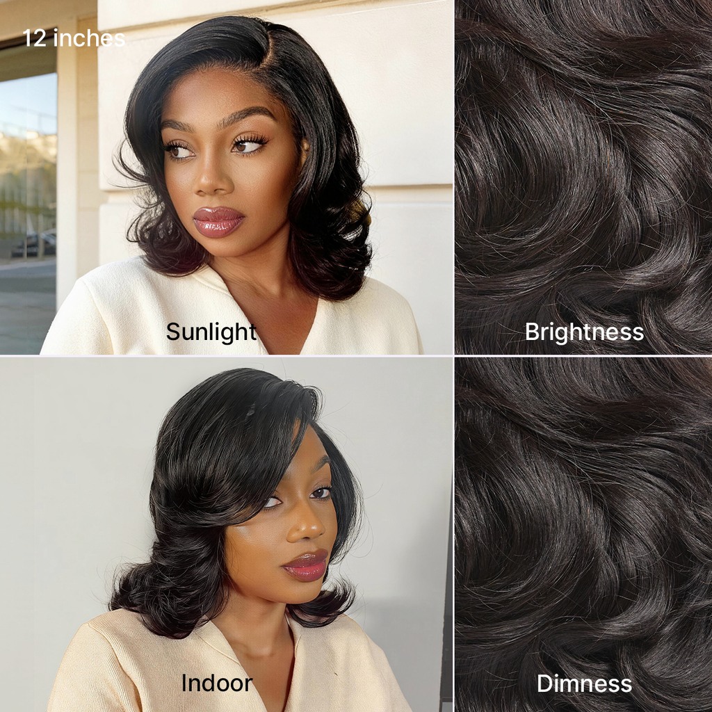 Effortlessly Chic Butterfly Cut Layered Wavy Glueless HD Minimalist Lace Short Wig