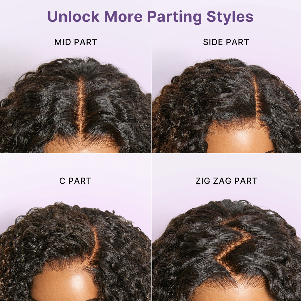 Wear & Go Ombre Brown Fluffy Curly 180% Density Glueless 5x5 Closure HD Lace Wig Pre-Cut Lace
