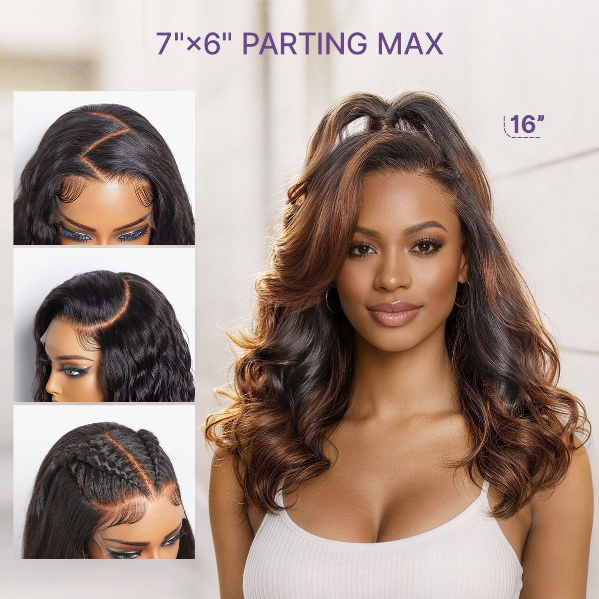 Luvme All-Day Curl Hold™ Premier Grade Hair Shoulder Length Body Wave CuticleAlign™ PartingMax Glueless 7x6 HD Lace Wig Pre-Cut Lace