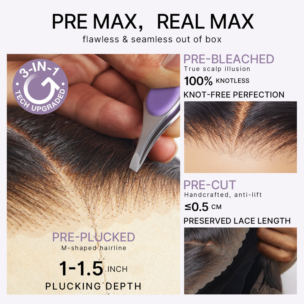 Special Offer | PreMax Wigs | Super Natural Hairline Silky Straight Glueless 13x4 Frontal Lace Wig Human Hair Pre-Cut Lace