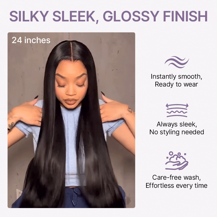 Special Offer | PreMax Wigs | Super Natural Hairline Silky Straight Glueless 13x4 Frontal Lace Wig Human Hair Pre-Cut Lace