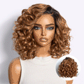 Dark Root Ombre Brown Mature Bouncy Loose Wave Glueless Minimalist HD Lace Wig Ready to Go