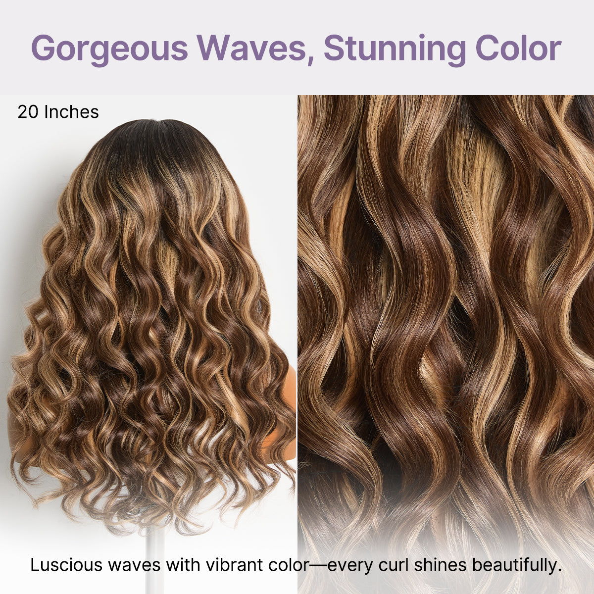 Luvme All-Day Comfort Wig 180% Density PartingMax Glueless 7x6 Closure HD Lace Blonde Highlight Loose Wave Wig Pre-Cut Lace