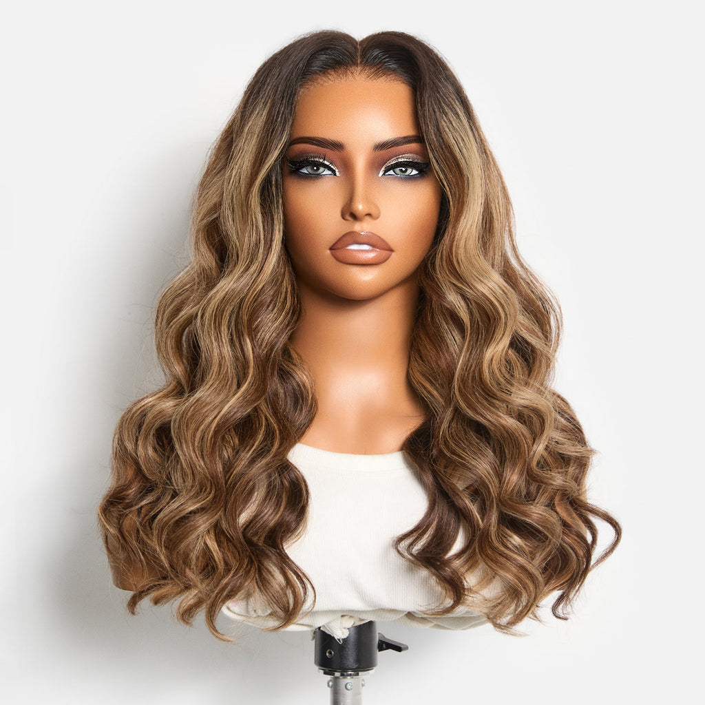 Luvme All-Day Comfort Wig 180% Density PartingMax Glueless 7x6 Closure HD Lace Blonde Highlight Loose Wave Wig Pre-Cut Lace
