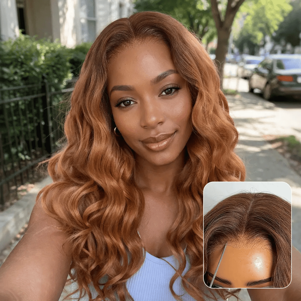 Ombre Ginger Loose Wave 180% Density Glueless 5x5 Closure HD Lace Wig Pre-Cut Lace Flexi-Fit Drawstring