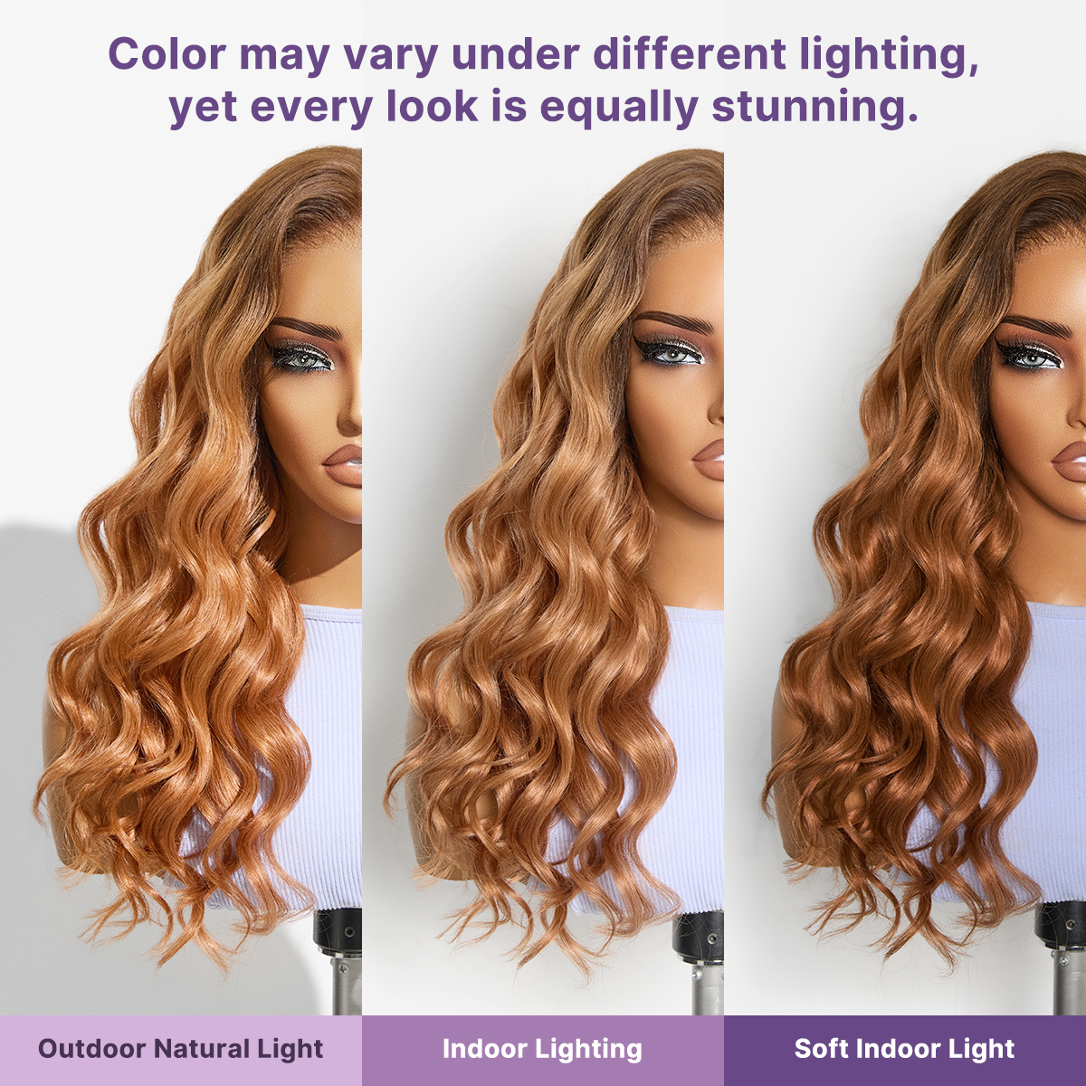 Ombre Ginger Loose Wave 180% Density Glueless 5x5 Closure HD Lace Wig Pre-Cut Lace Flexi-Fit Drawstring