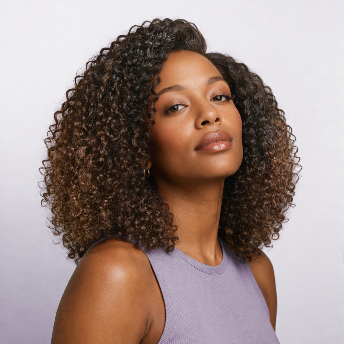 Wear & Go Ombre Brown Fluffy Curly 180% Density Glueless 5x5 Closure HD Lace Wig Pre-Cut Lace