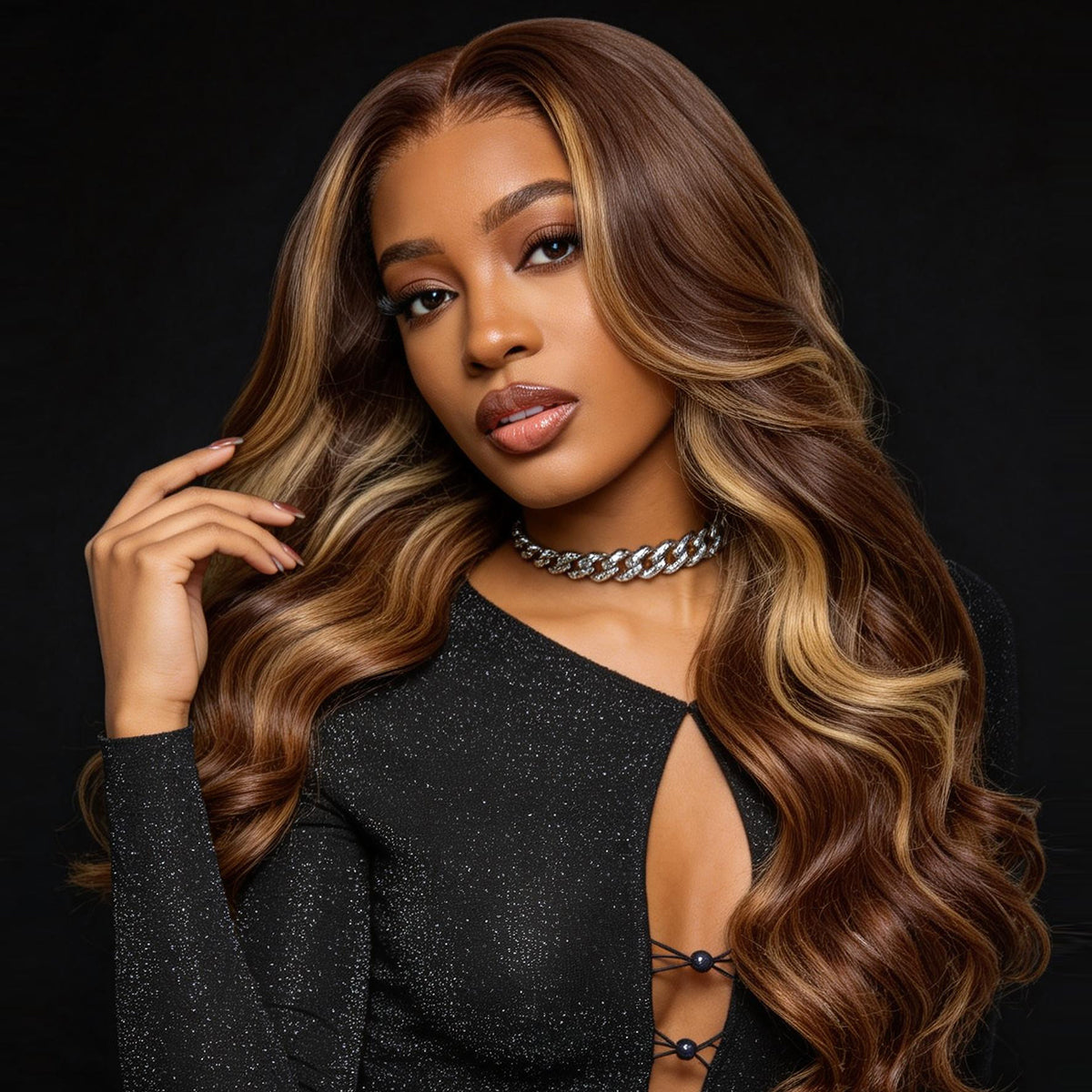 Rich Auntie |  RawMagic x Blonde Highlight Body Wave 13x6 Frontal HD Lace Glueless Wig Human Hair
